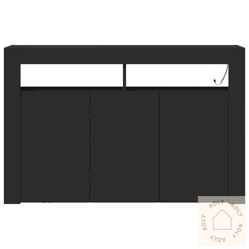Sideboard Svart Konstruert Tre 116 X 30 X 75 Cm Sideboard