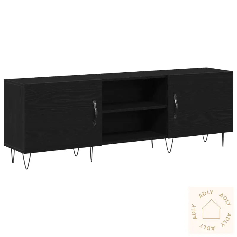 Tv-Skap Svart Eik 150X30X50 Cm Konstruert Tre