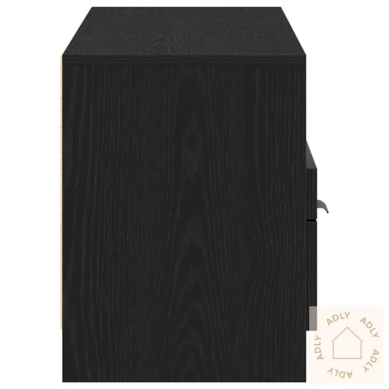 Tv-Benk Svart Eik 150X33,5X45 Cm Konstruert Tre