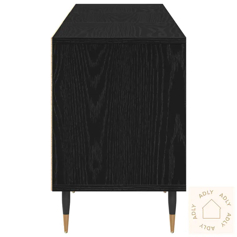 Tv-Møbel Sort Eik 150X30X44,5 Cm Laget Av Konstruert Tre