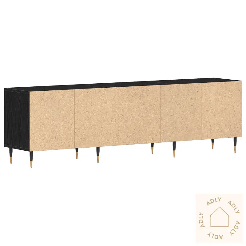 Tv-Møbel Sort Eik 150X30X44,5 Cm Laget Av Konstruert Tre