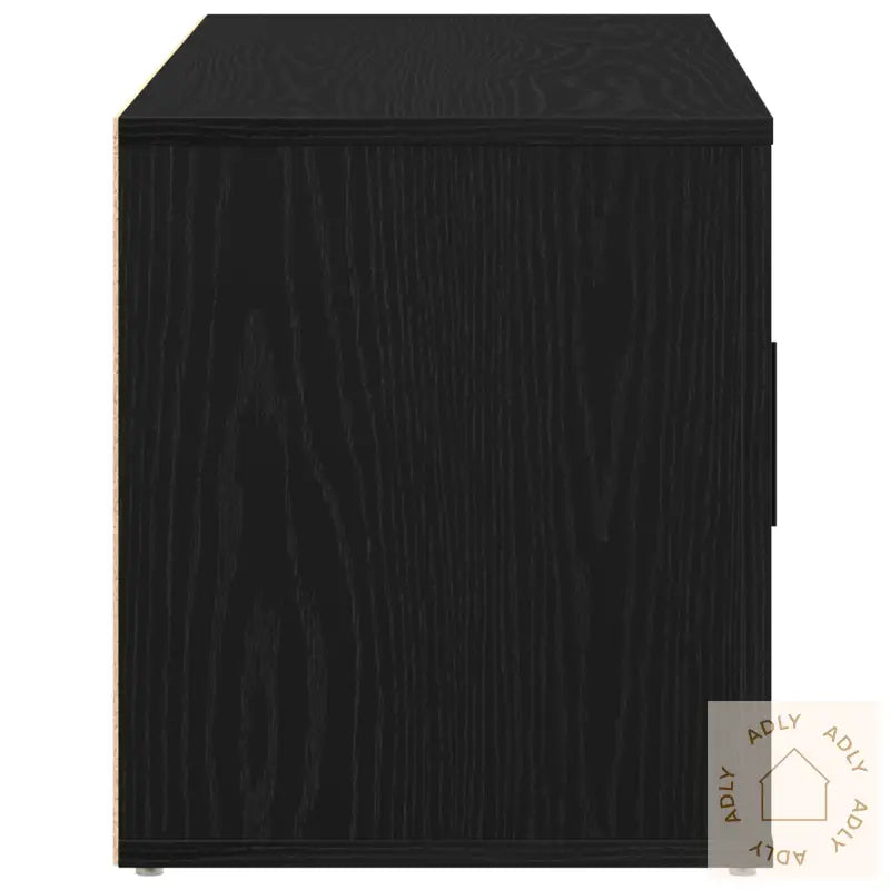 Tv-Benk Svart Eik 100X35X40 Cm Konstruert Tre