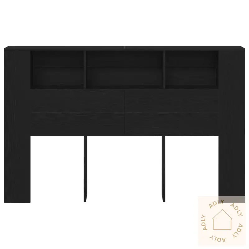 Svart Eik Hodegjerde Kabinett - 160X19X104,5 Cm Laget Av Konstruert Tre