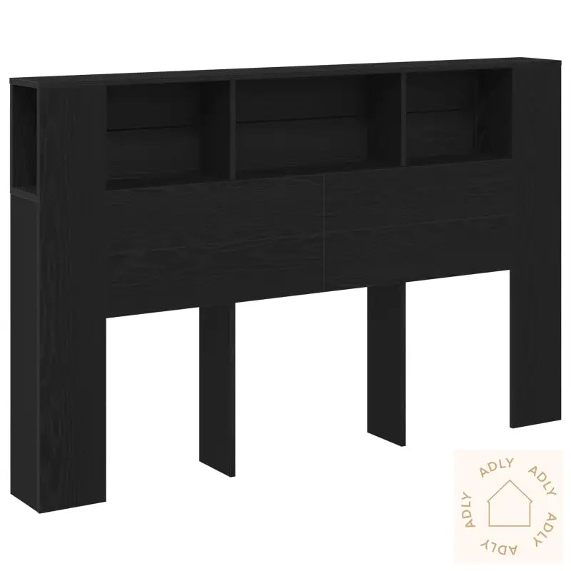 Svart Eik Hodegjerde Kabinett - 160X19X104,5 Cm Laget Av Konstruert Tre