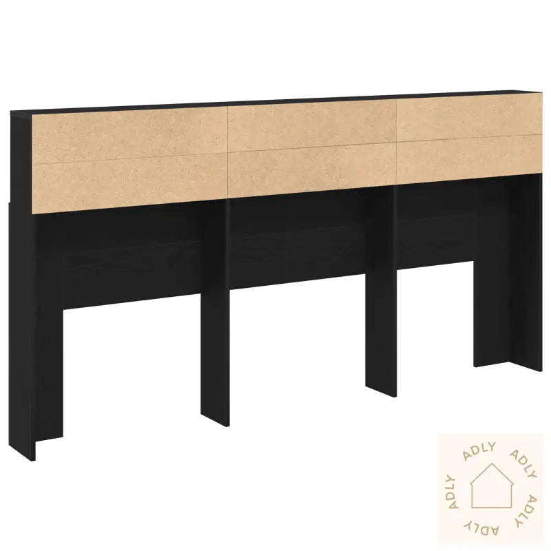 Black Oak Hodegavlskap, 200X19X103.5 Cm, Konstruert Tre