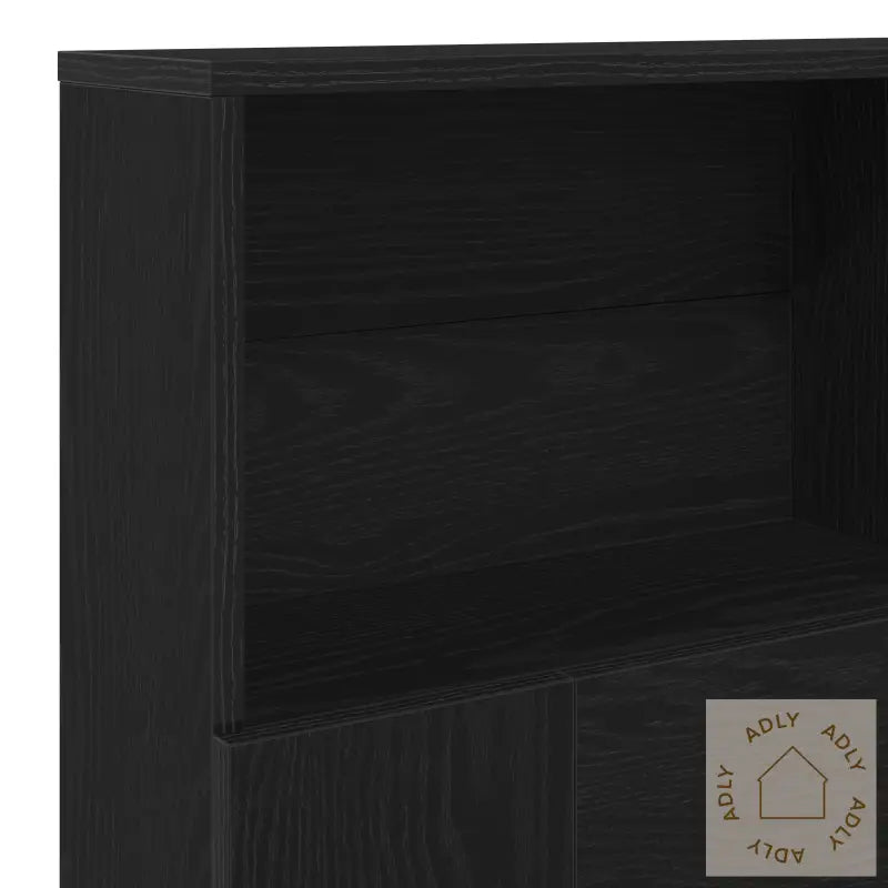 Black Oak Hodegavlskap, 200X19X103.5 Cm, Konstruert Tre