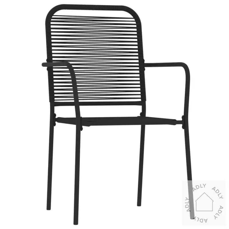 Utendørs Spisestue 5 Deler Svart