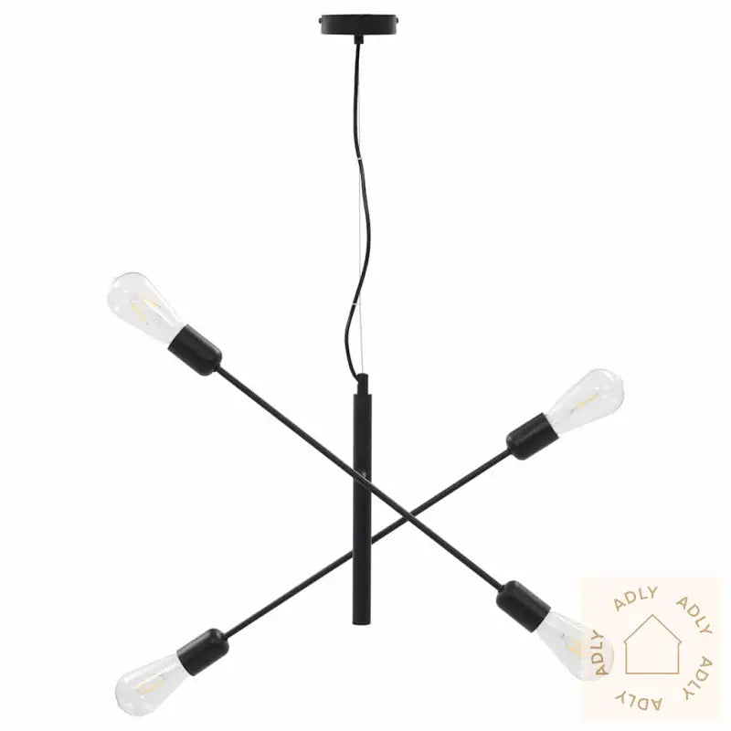 Taklampe Med Glødelyspære 2 W Svart E27