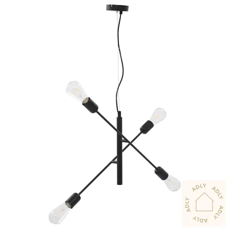 Taklampe Med Glødelyspære 2 W Svart E27