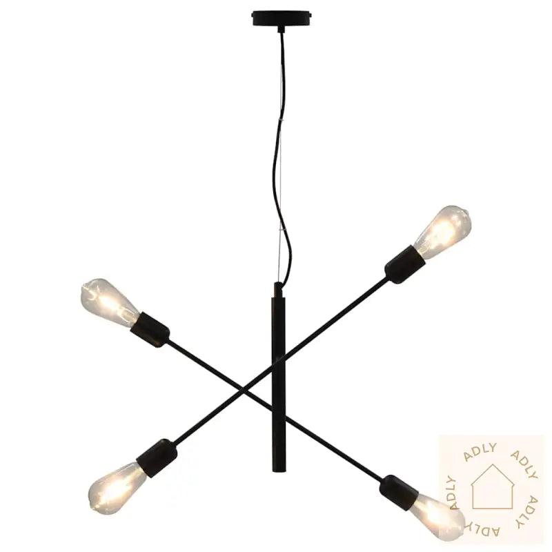 Taklampe Med Glødelyspære 2 W Svart E27