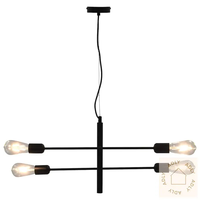 Taklampe Med Glødelyspære 2 W Svart E27