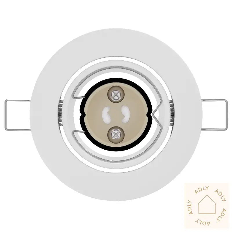 Innfelte Spotlights 12 Stk Rund Gu10 Hvit Ø90 Mm Stål