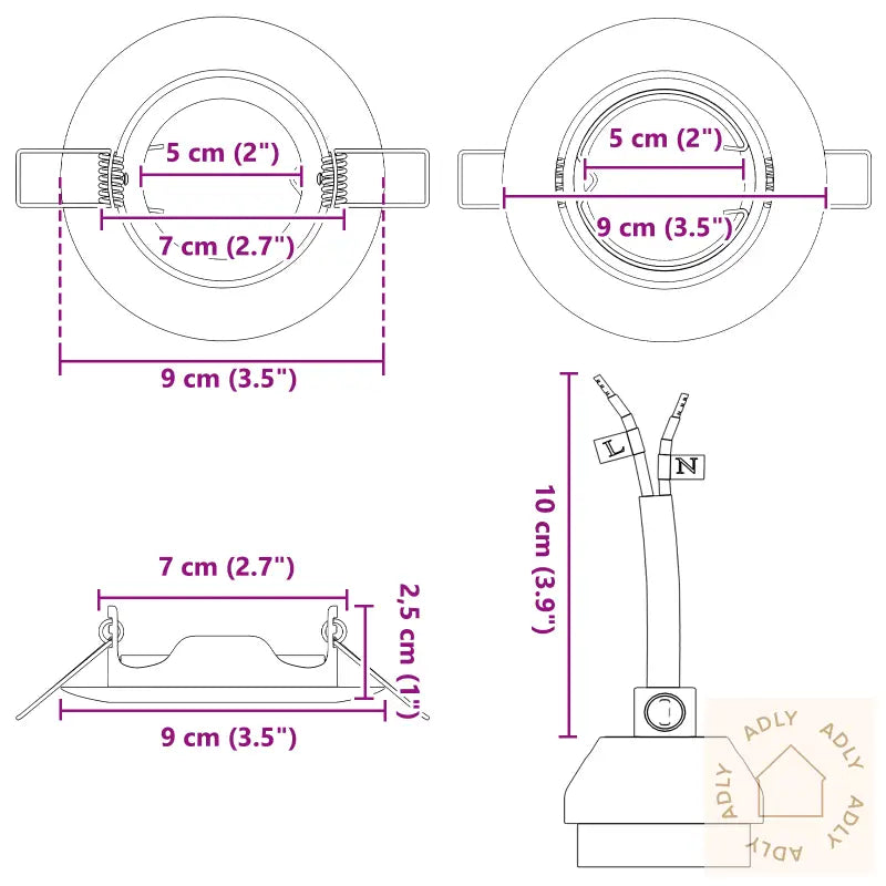 Innfelte Spotlights 12 Stk Rund Gu10 Hvit Ø90 Mm Stål