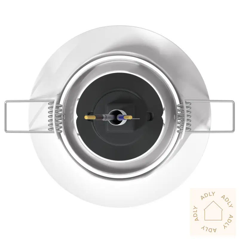 Innfelte Spotlights 12 Stk Rund Gu10 Hvit Ø90 Mm Stål