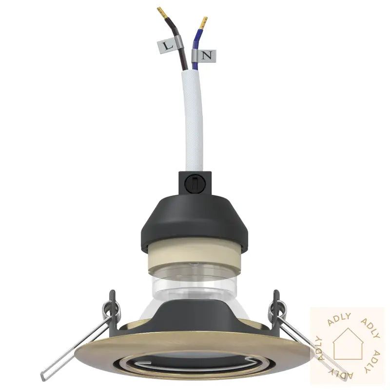 Innfellbare Spotlights 12 Stk Rund Gu10 Messing Ø90 Mm Stål
