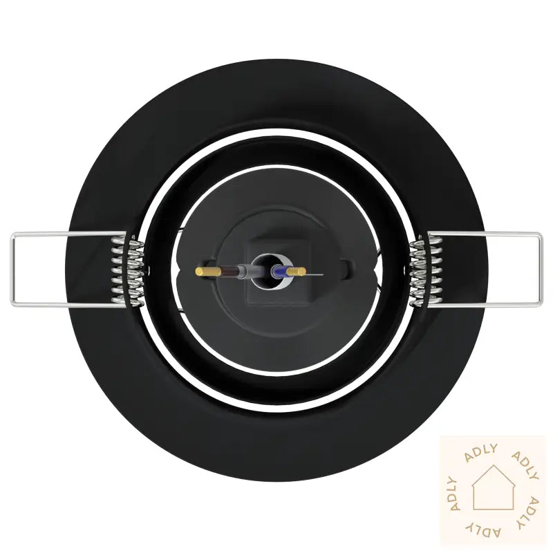 Innfelte Spotlights 12 Stk Runde Gu10 Svart Ø90 Mm Stål
