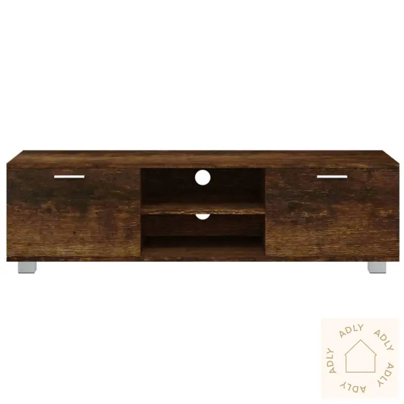 Tv-Benk Røkt Eik 140X40,5X35 Cm Konstruert Tre