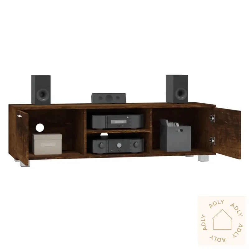 Tv-Benk Røkt Eik 140X40,5X35 Cm Konstruert Tre