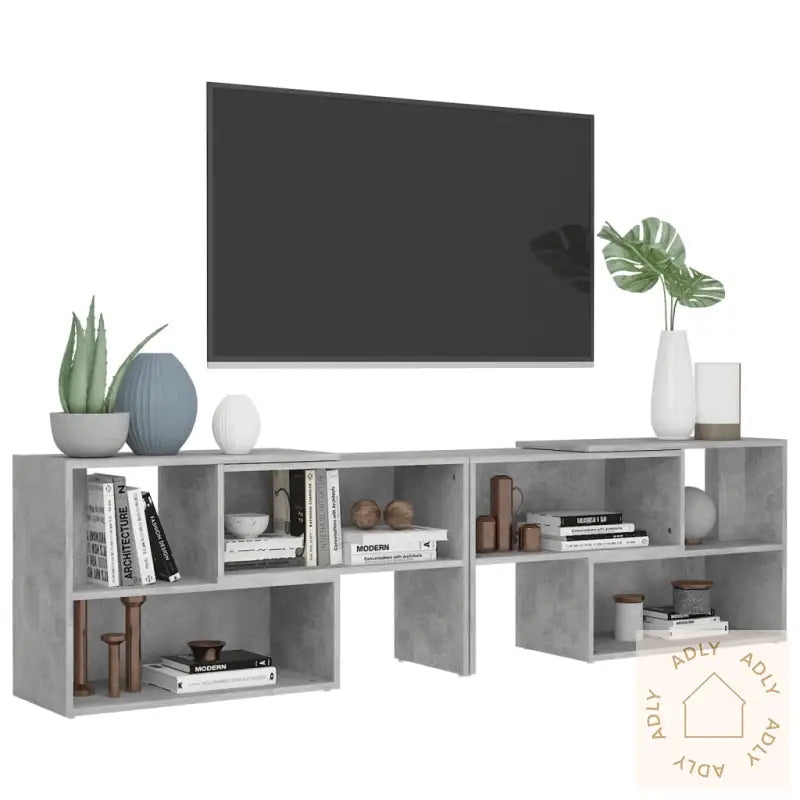 Tv-Benk Betonggrå 149X30X52 Cm Konstruert Tre