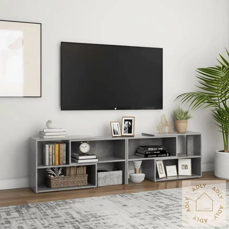 Tv-Benk Betonggrå 149X30X52 Cm Konstruert Tre