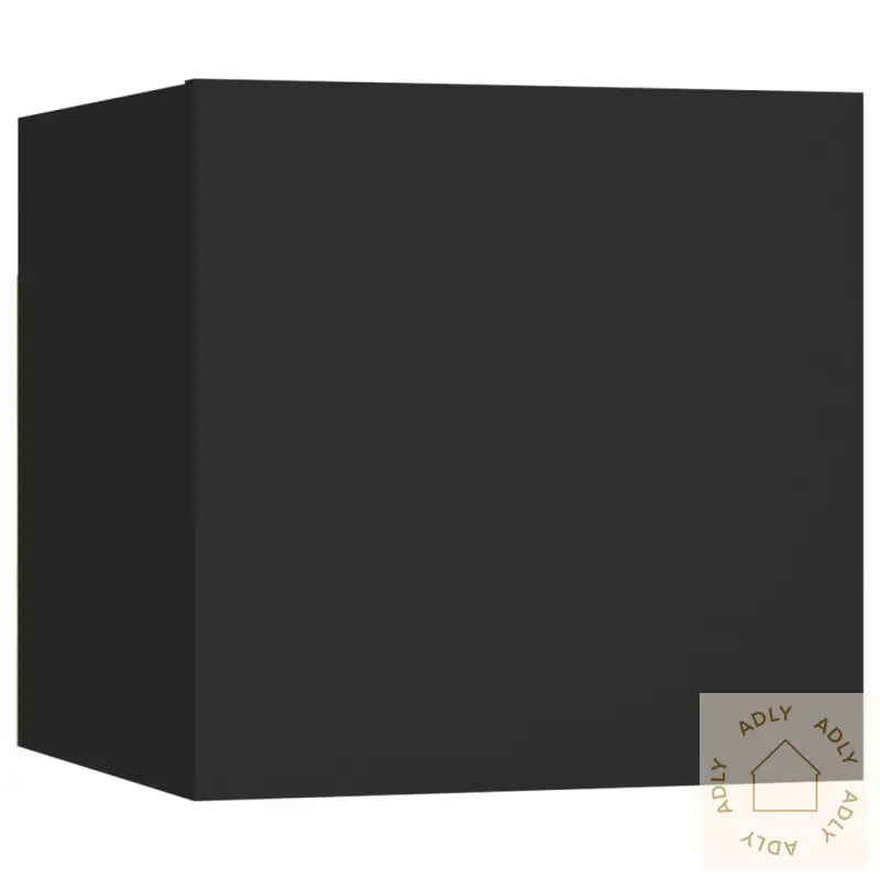 Tv-Benksett 7 Deler Svart Konstruert Tre