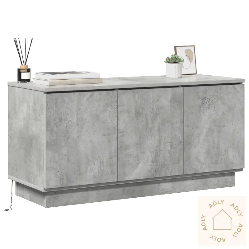 Tv-Skap Betonggrå 100X38X49 Cm Konstruert Tre