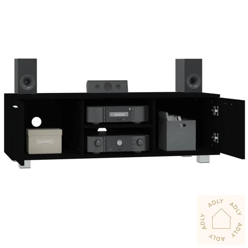 Tv-Benk Svart 120X40,5X35 Cm Konstruert Tre
