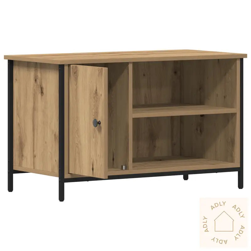 Tv-Hylle Artisan Eik 80X40X50 Cm Konstruert Tre Og Stål