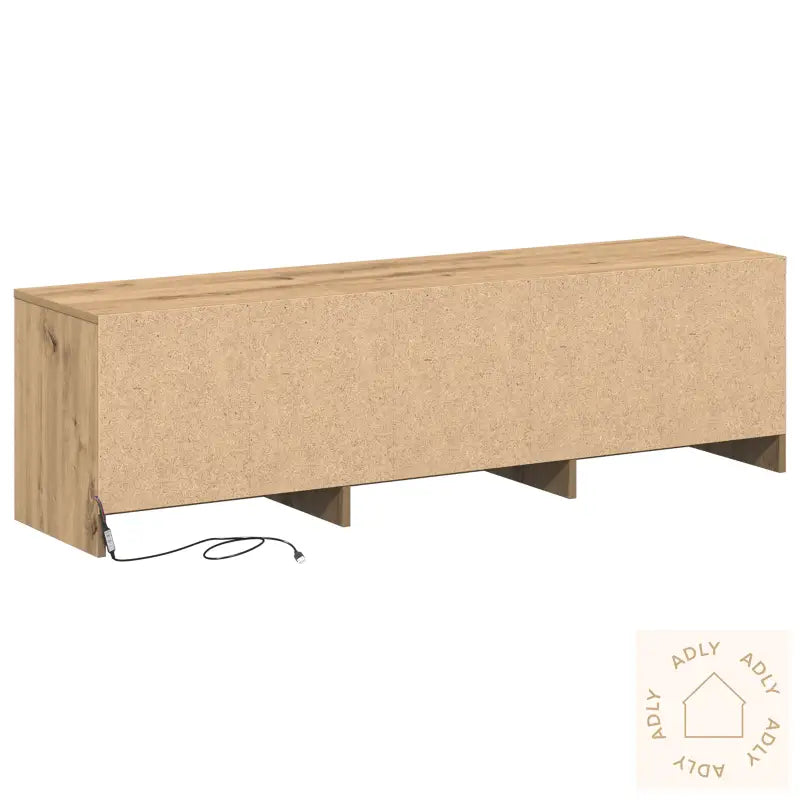Tv-Skap Med Led Eik 140X34X40 Cm Konstruert Tre