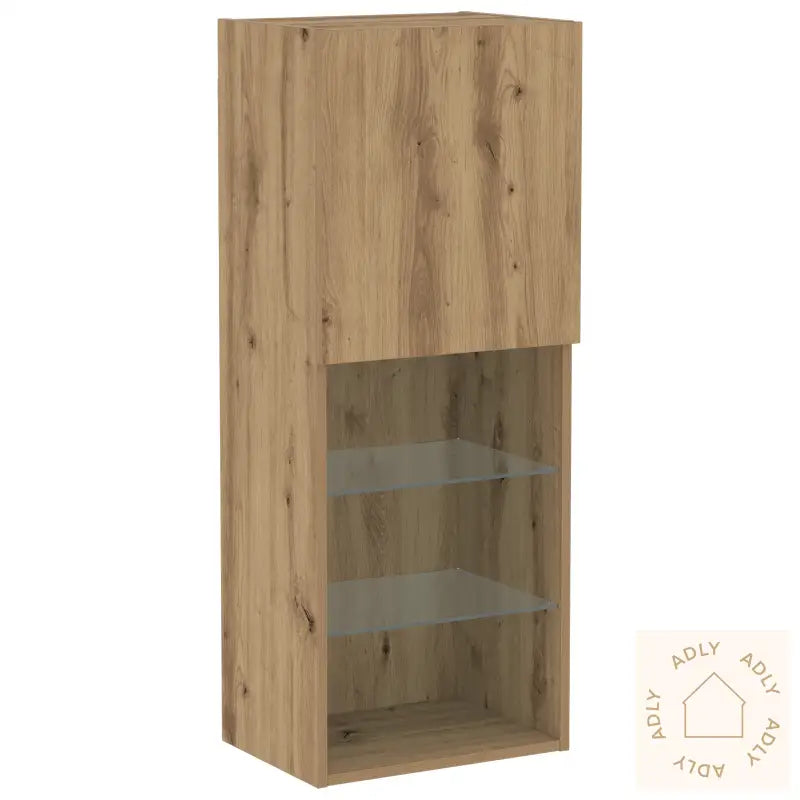 Tv-Benk Med Led-Lamper I Håndverks-Eik 40,5X30X102 Cm