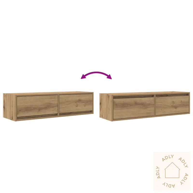 Tv-Skap Artisan Eik 100X31X25,5 Cm Konstruert Tre