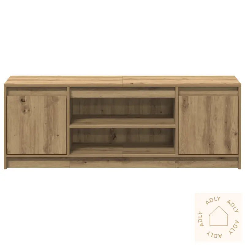 Tv-Stativ Med Led I Artisan Eik 139,5X34X50 Cm, Laget Av Konstruert Tre