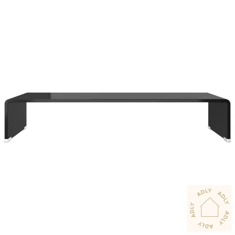 Tv-Benk Glass Svart 70X30X13 Cm