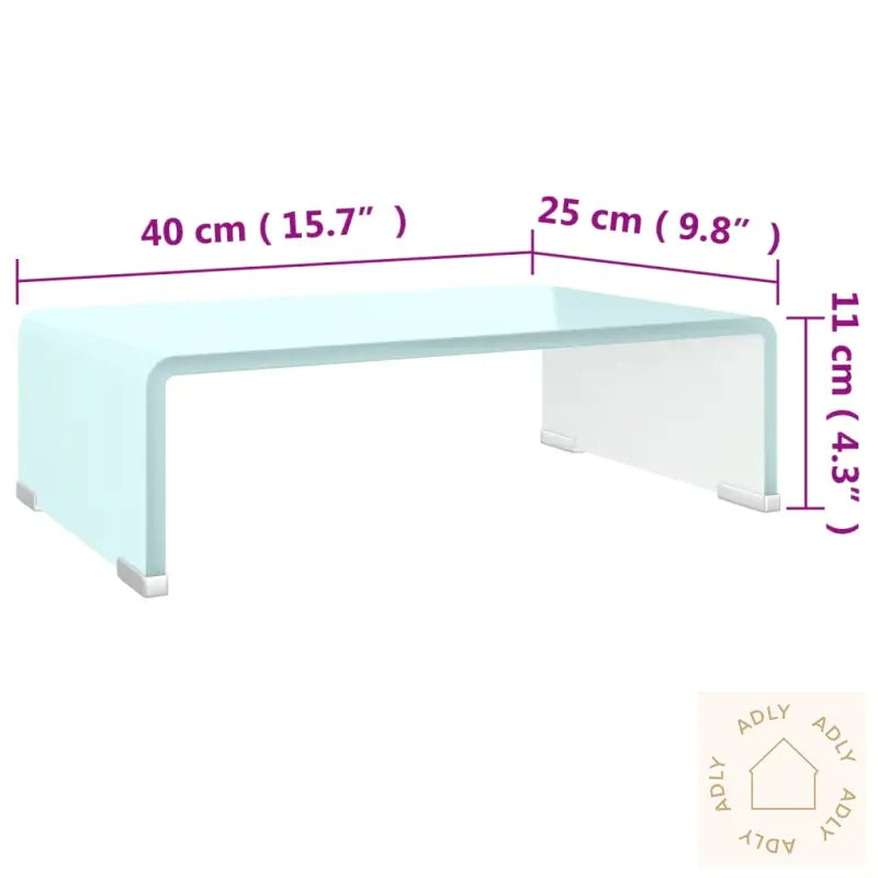 Tv-Benk Glass Grønn 40X25X11 Cm