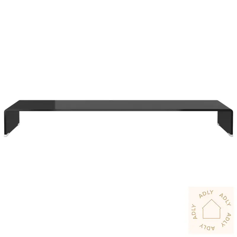 Tv-Benk Glass Svart 110X30X13 Cm