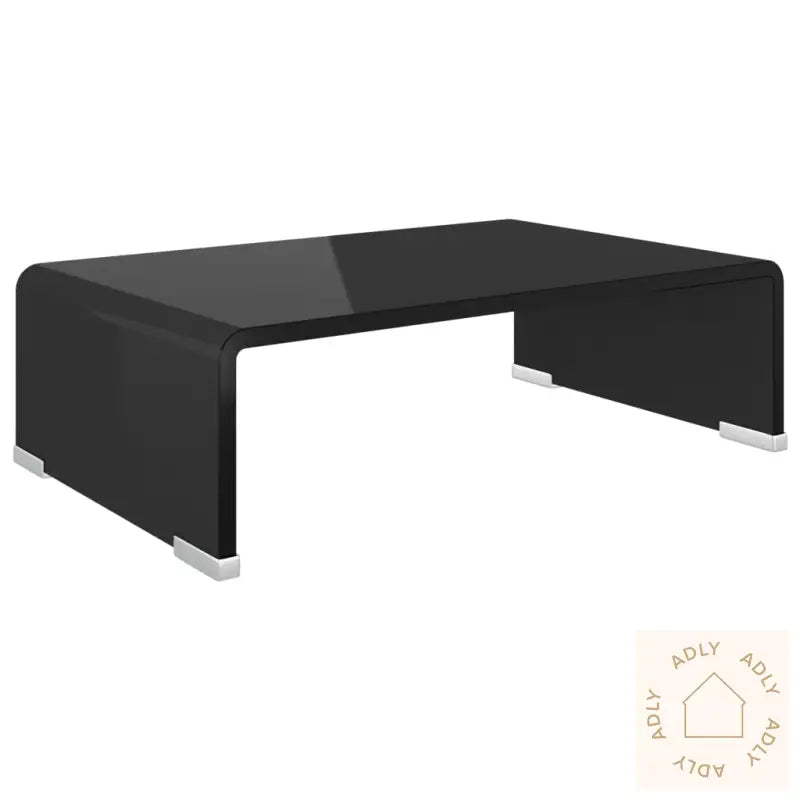 Tv-Benk Glass Svart 40X25X11 Cm