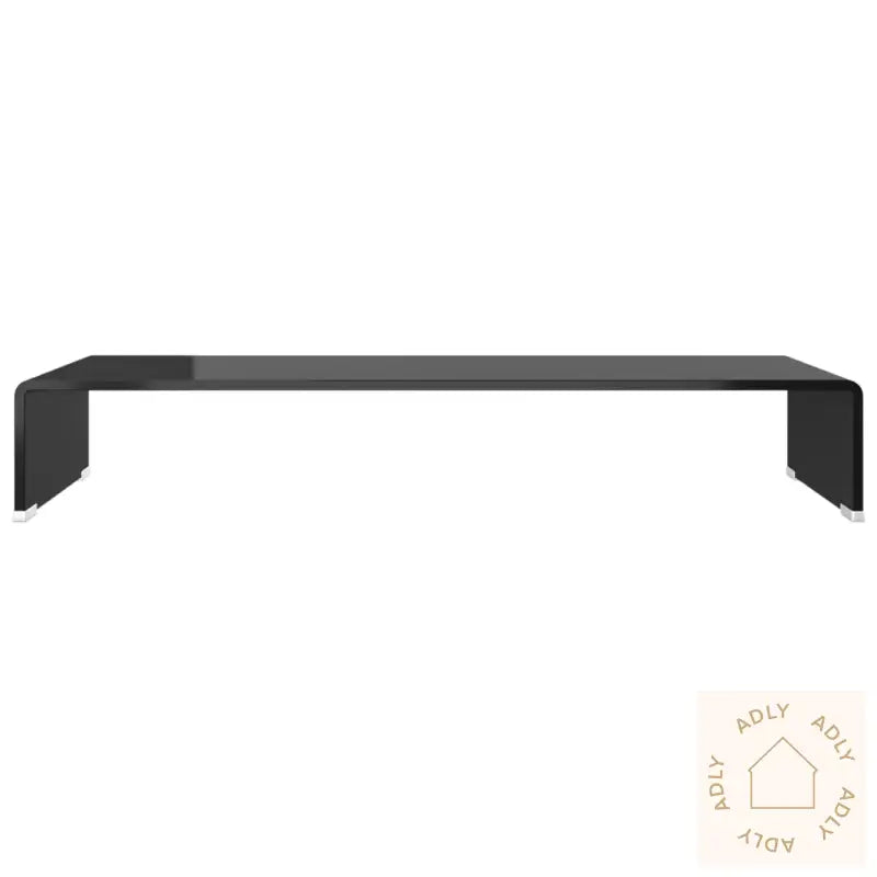Tv-Benk Glass Svart 80X30X13 Cm