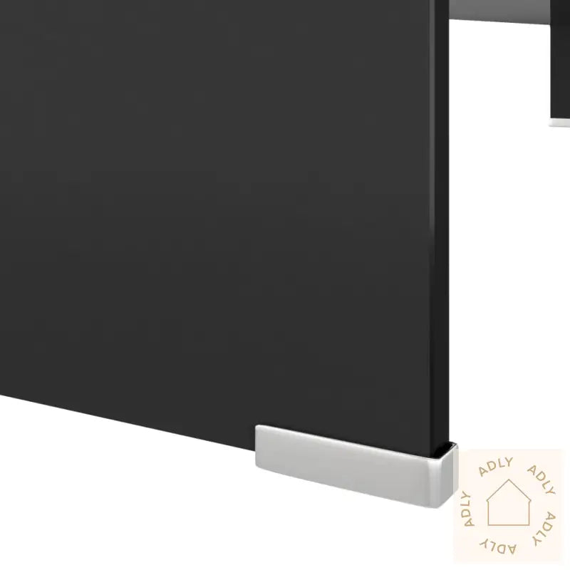 Tv-Benk Glass Svart 110X30X13 Cm