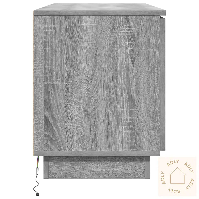 Tv-Benk Grå Sonoma 100X38X49 Cm Konstruert Tre