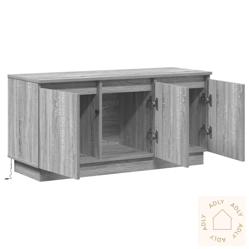 Tv-Benk Grå Sonoma 100X38X49 Cm Konstruert Tre