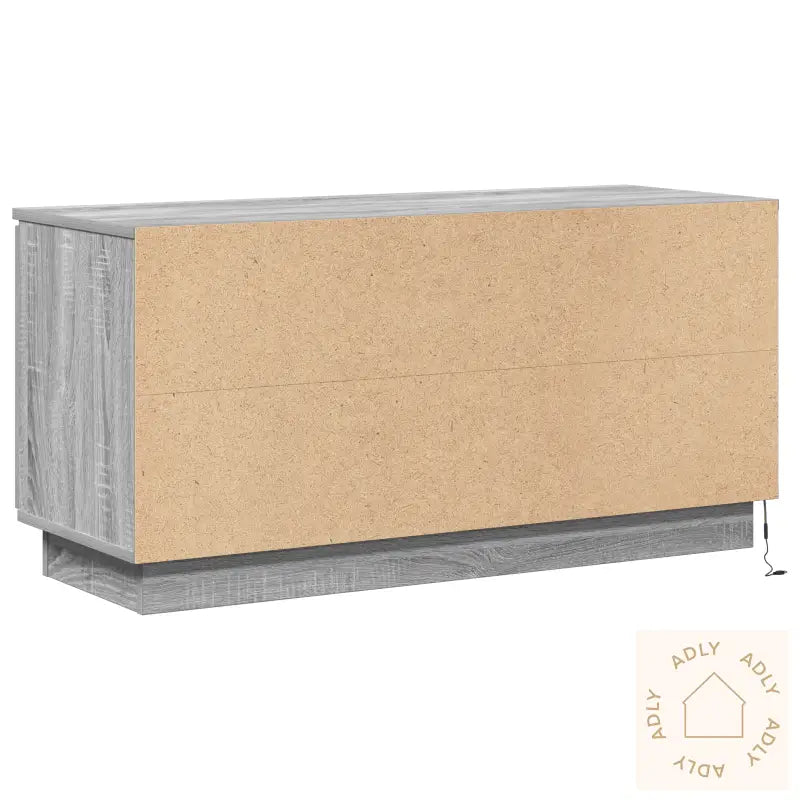 Tv-Benk Grå Sonoma 100X38X49 Cm Konstruert Tre