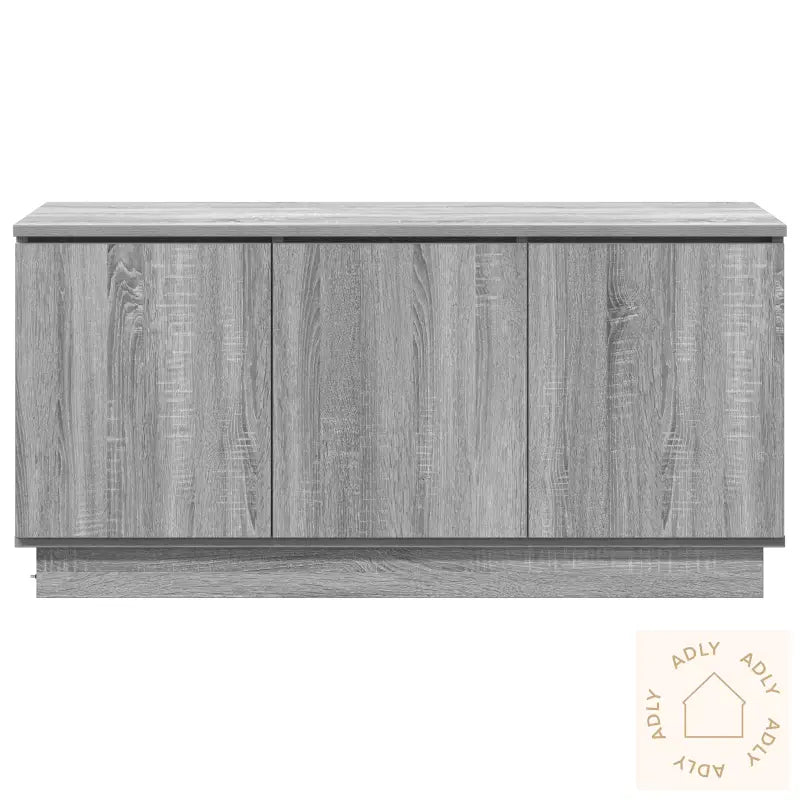 Tv-Benk Grå Sonoma 100X38X49 Cm Konstruert Tre