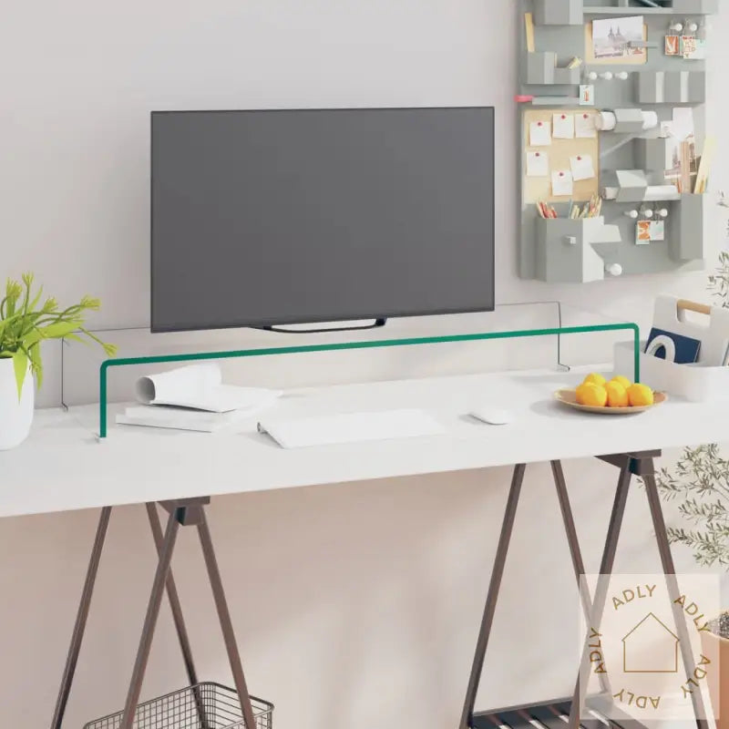Tv-Benk Glass Klar 100X30X13 Cm