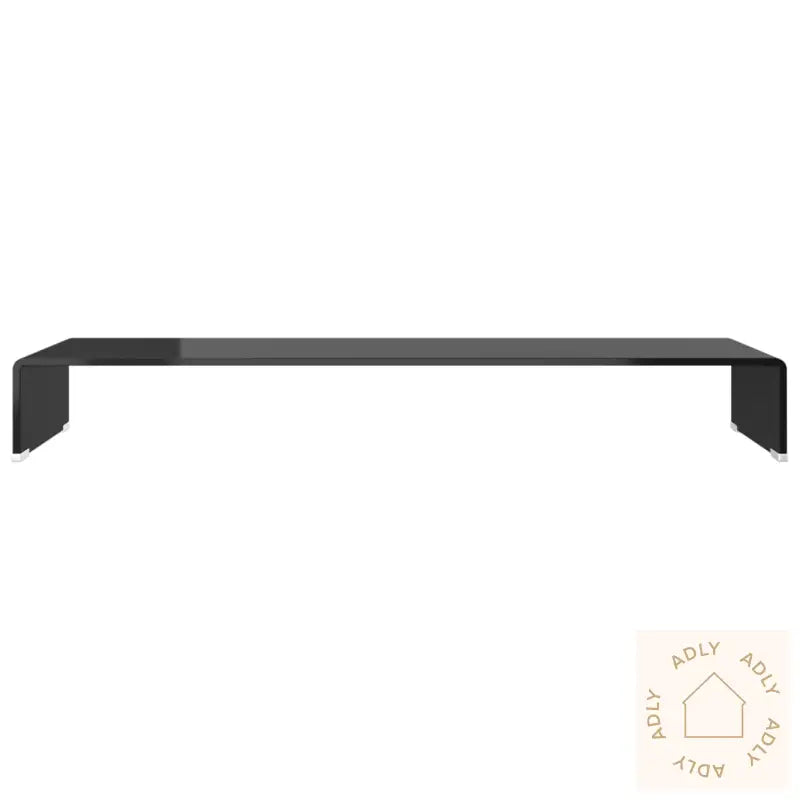 Tv-Benk Glass Svart 100X30X13 Cm