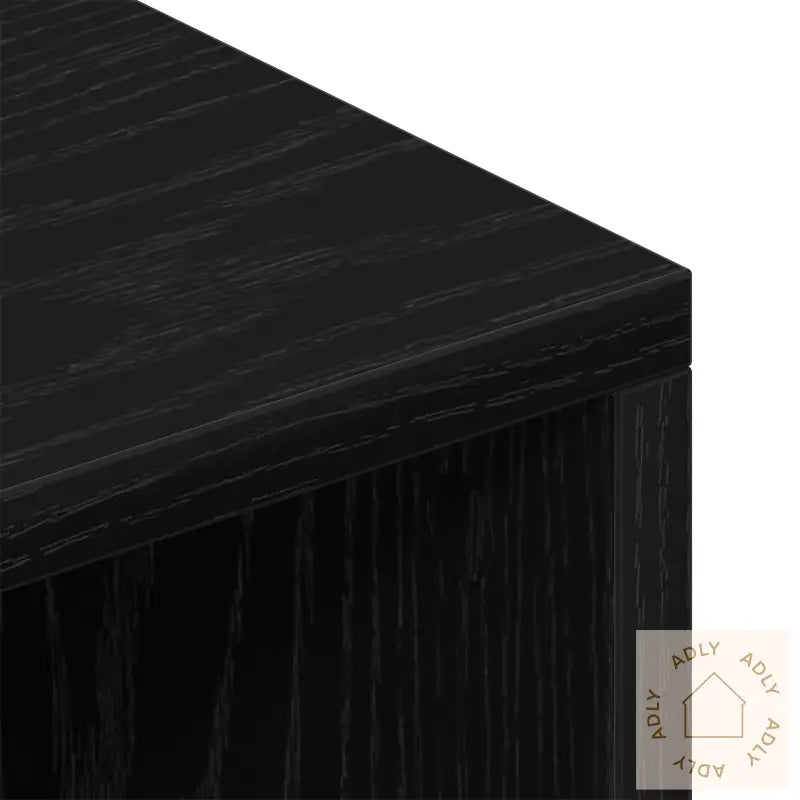 Svart Eik Tv-Skap - 69.5X30X50 Cm, Laget Av Konstruert Tre