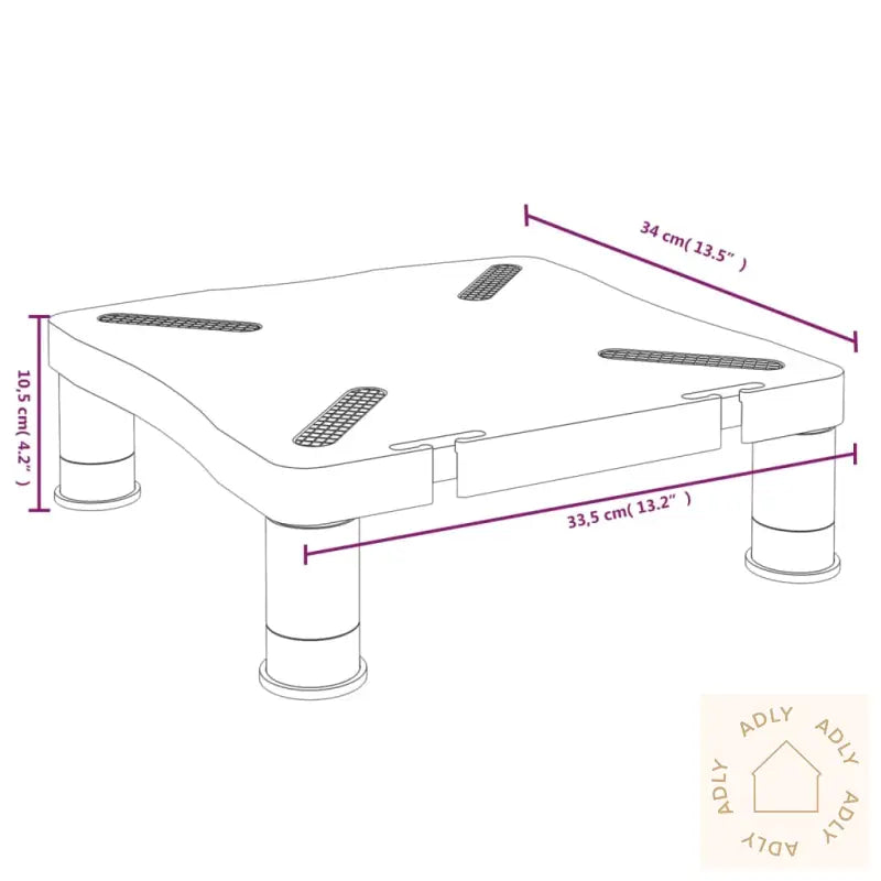 Monitorstativ Svart 33,5X34X10,5 Cm