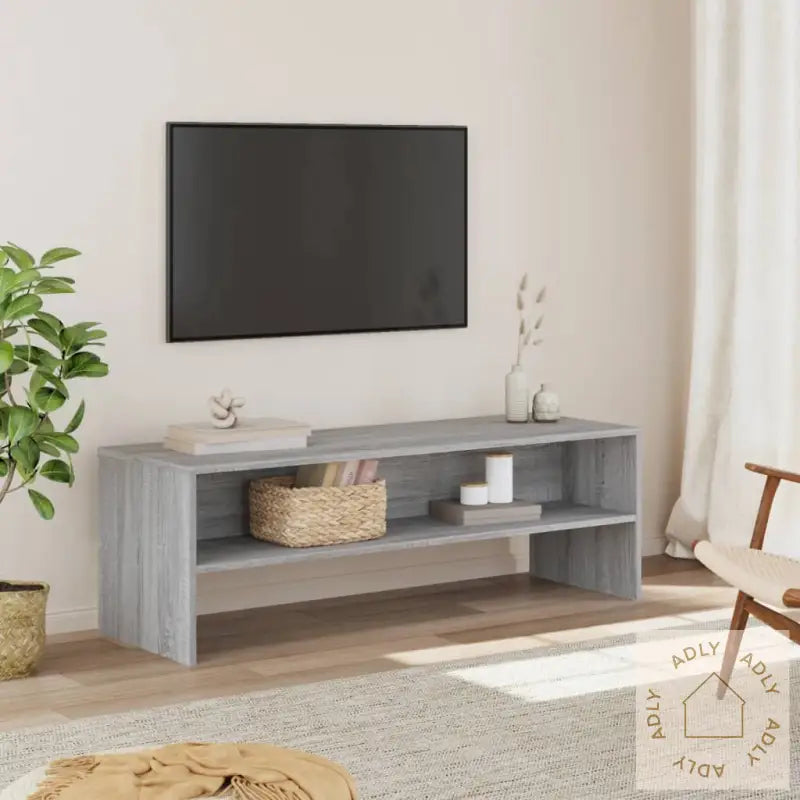 Tv-Benk Grå Sonoma 120X40X40 Cm Sponplate
