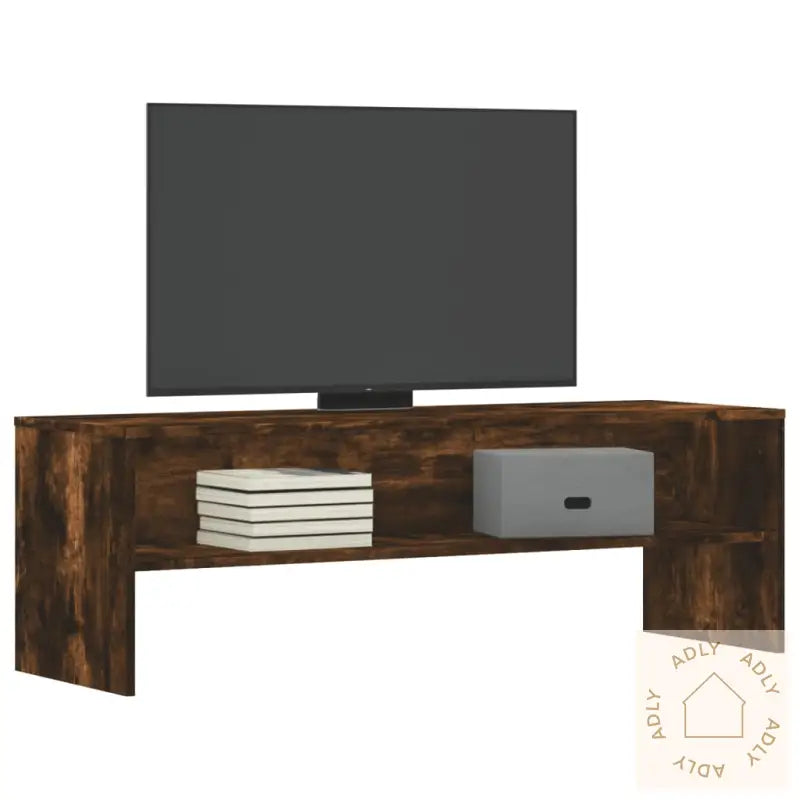 Tv-Benk Røkt Eik 120X40X40 Cm Konstruert Tre