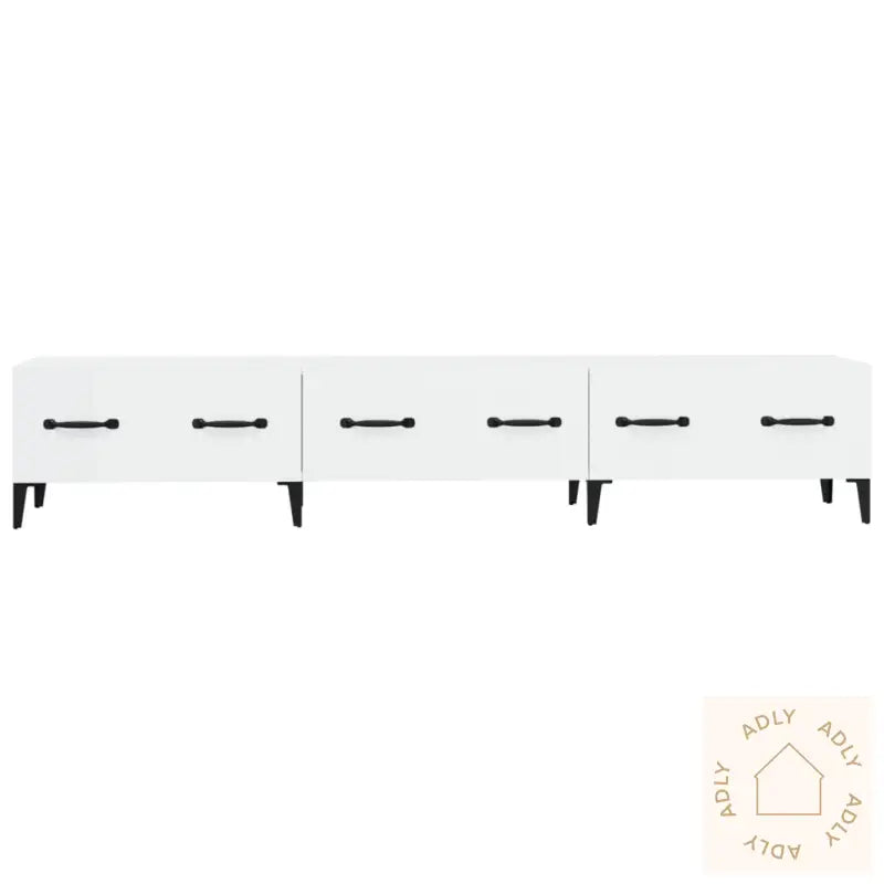 Tv-Benk Høyglans Hvit 150X34,5X30 Cm Konstruert Tre