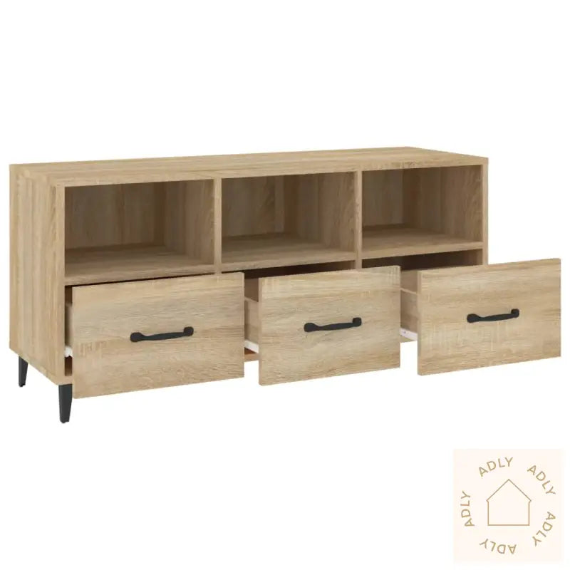 Tv-Benk Sonoma Eik 102X35X50 Cm Konstruert Tre